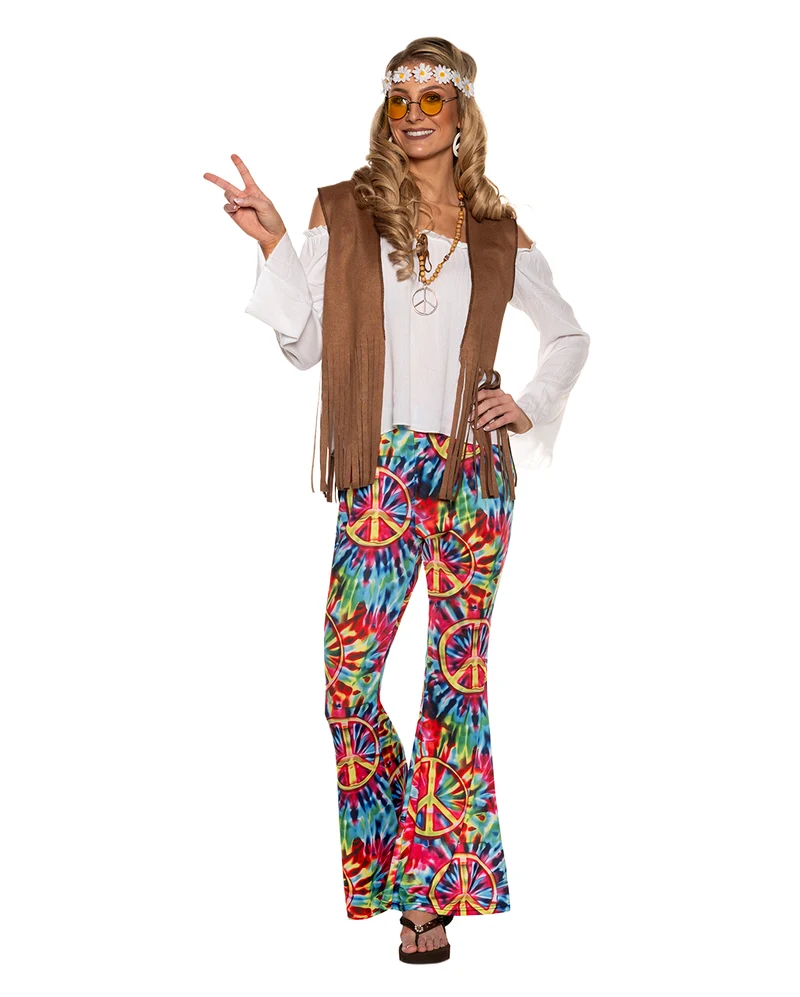Peace & Love Hippie Damenkostüm