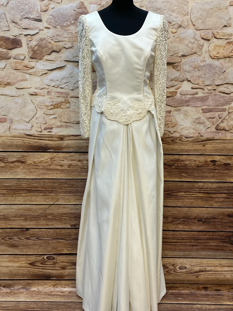 Vintage Brautkleid creme Gr. 42 – Lohrengel Cassel