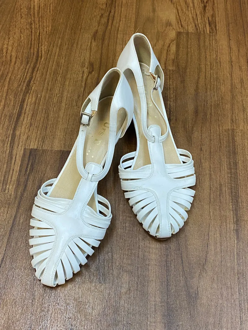Vintage Schuhe Gr. 40 1/2, Echtleder, T-Steg