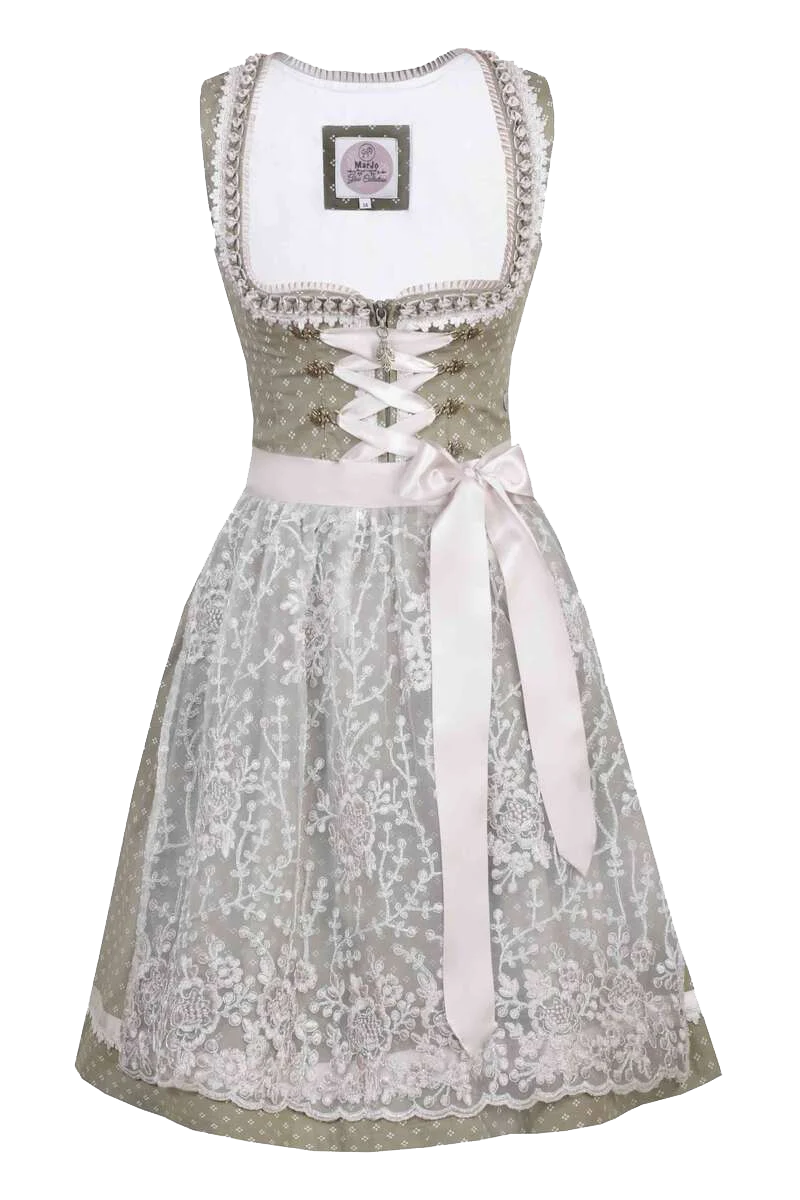 Mini-Dirndl mit Spitzenschürze