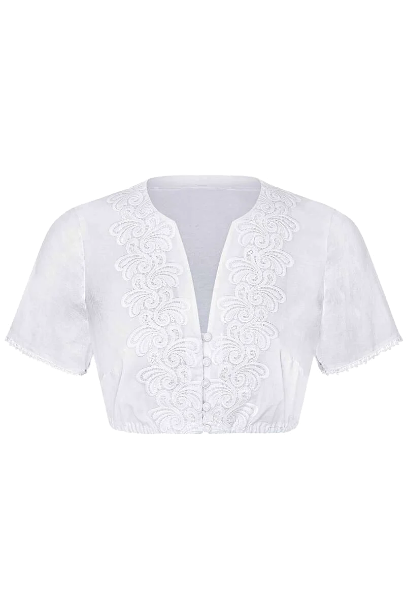 Dirndlbluse mit Stickerei