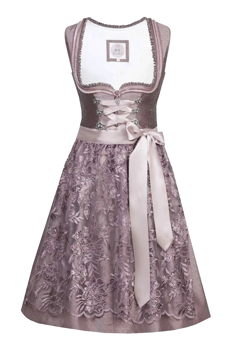 Mini-Dirndl mit Spitzenschürze