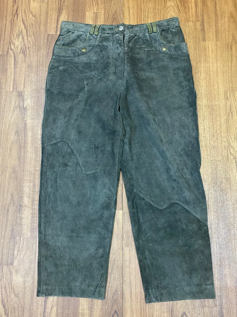 Trachtenlederhose - Lang - Damen - Vintage Gr.46