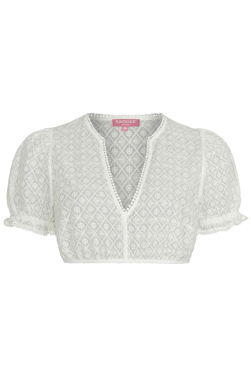Dirndlbluse mit kurzen Ärmeln