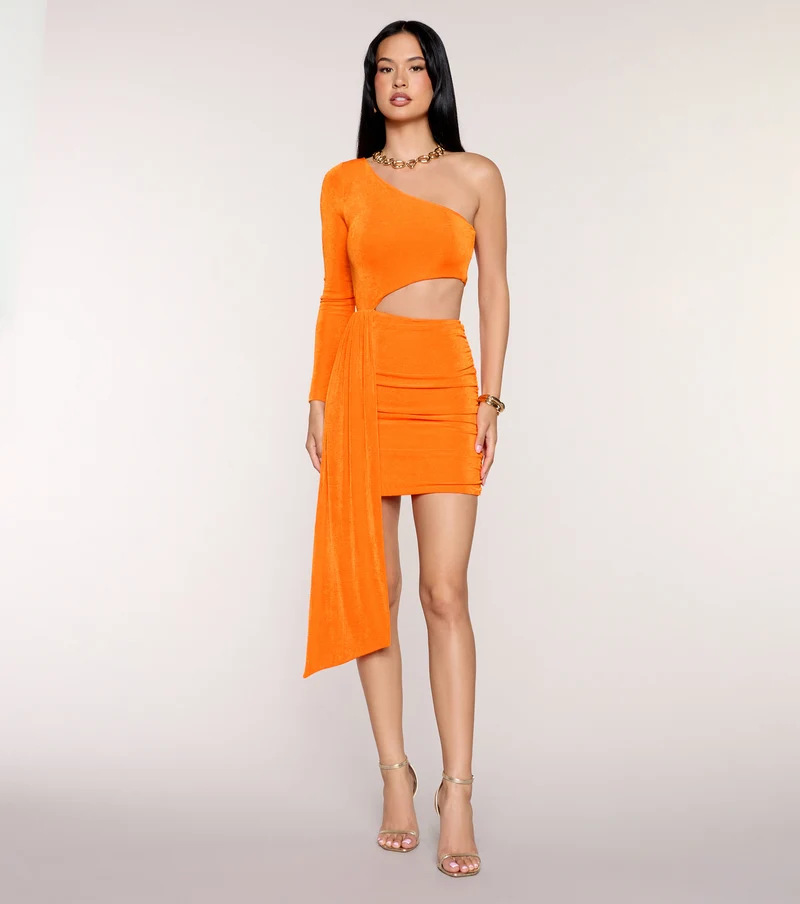 Bold Entrance One-Shoulder Mini Dress