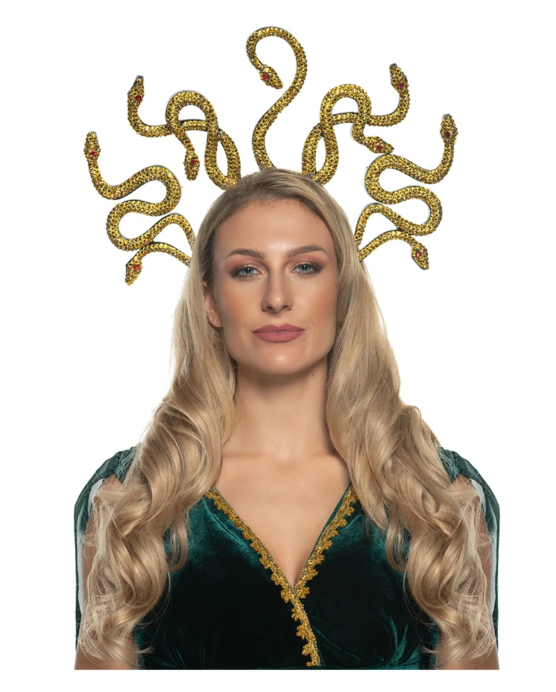 Medusa Schlangen Tiara mit Strasssteinchen