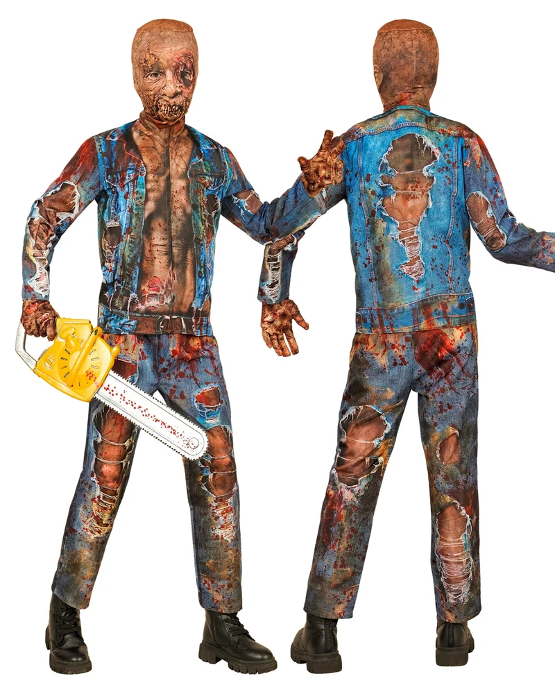 Zombie Sofortkostüm für Kinder mit Maske & Handschuhe