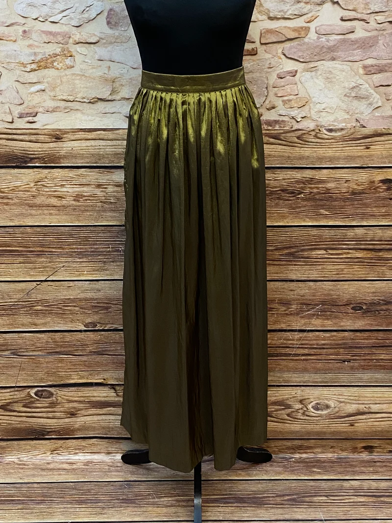 Vintage Dirndlschürze olive - Berwin und Wolff, lang