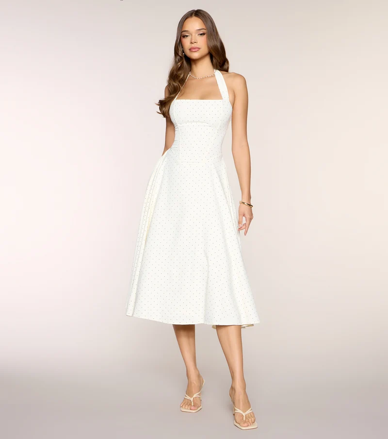 Picture Perfect Polka Dot Midi Dress