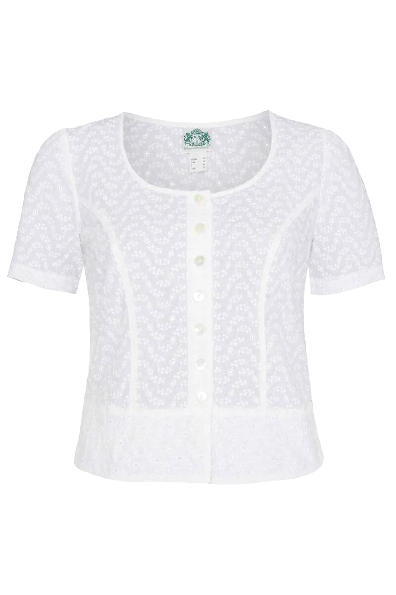 Trachten-Miederbluse mit Lochmuster