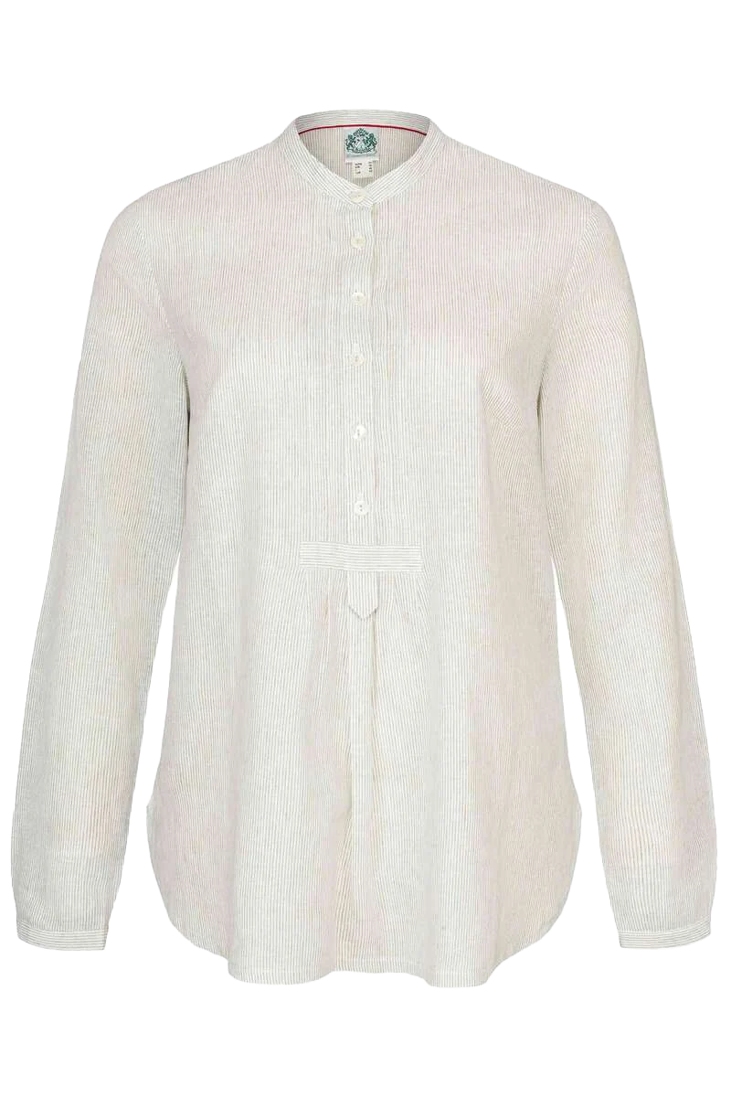 Damen Leinenbluse gestreift