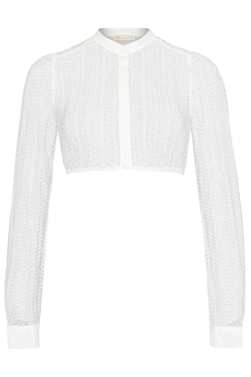 Dirndlbluse aus Spitze langarm