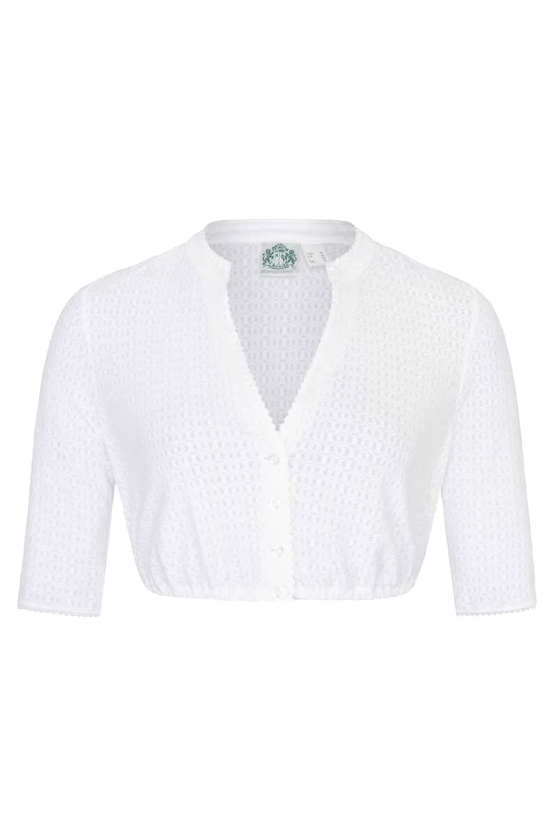 Dirndlbluse V-Ausschnitt halbarm