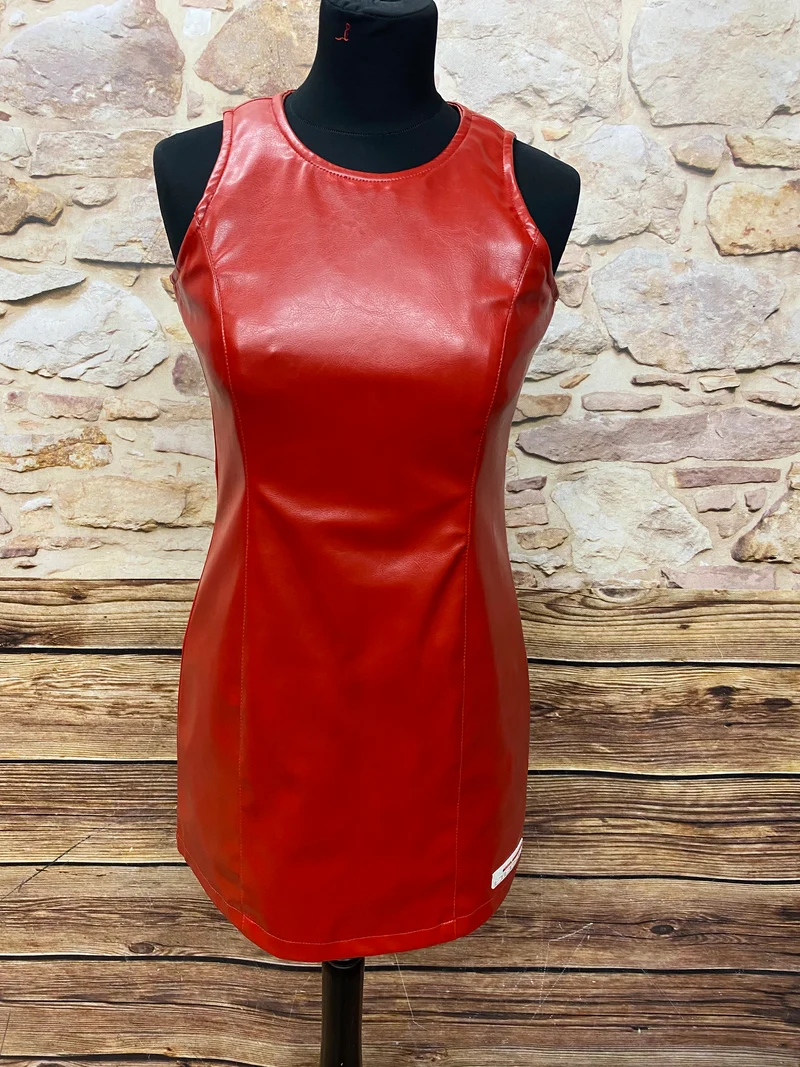 Vintage Kleid Damenkleid von Homeboy sistaz wear, enges Minikleid Gr.36 in rot