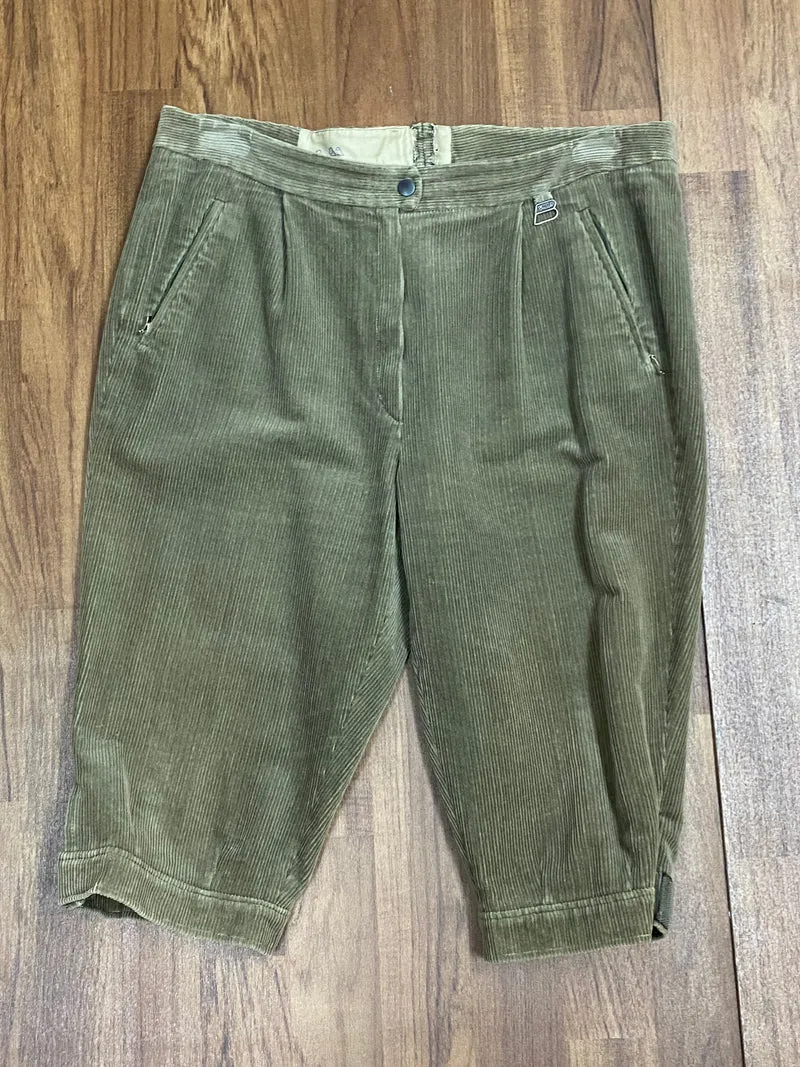 Cordkniebundhose Wanderhose Kniebund grün Bundweite 99 cm Unisex, Gr.54