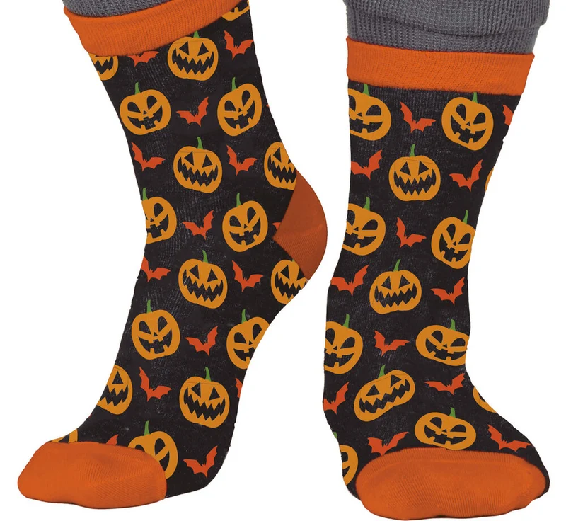 Spaßige Halloween Kürbis Socken für Kinder