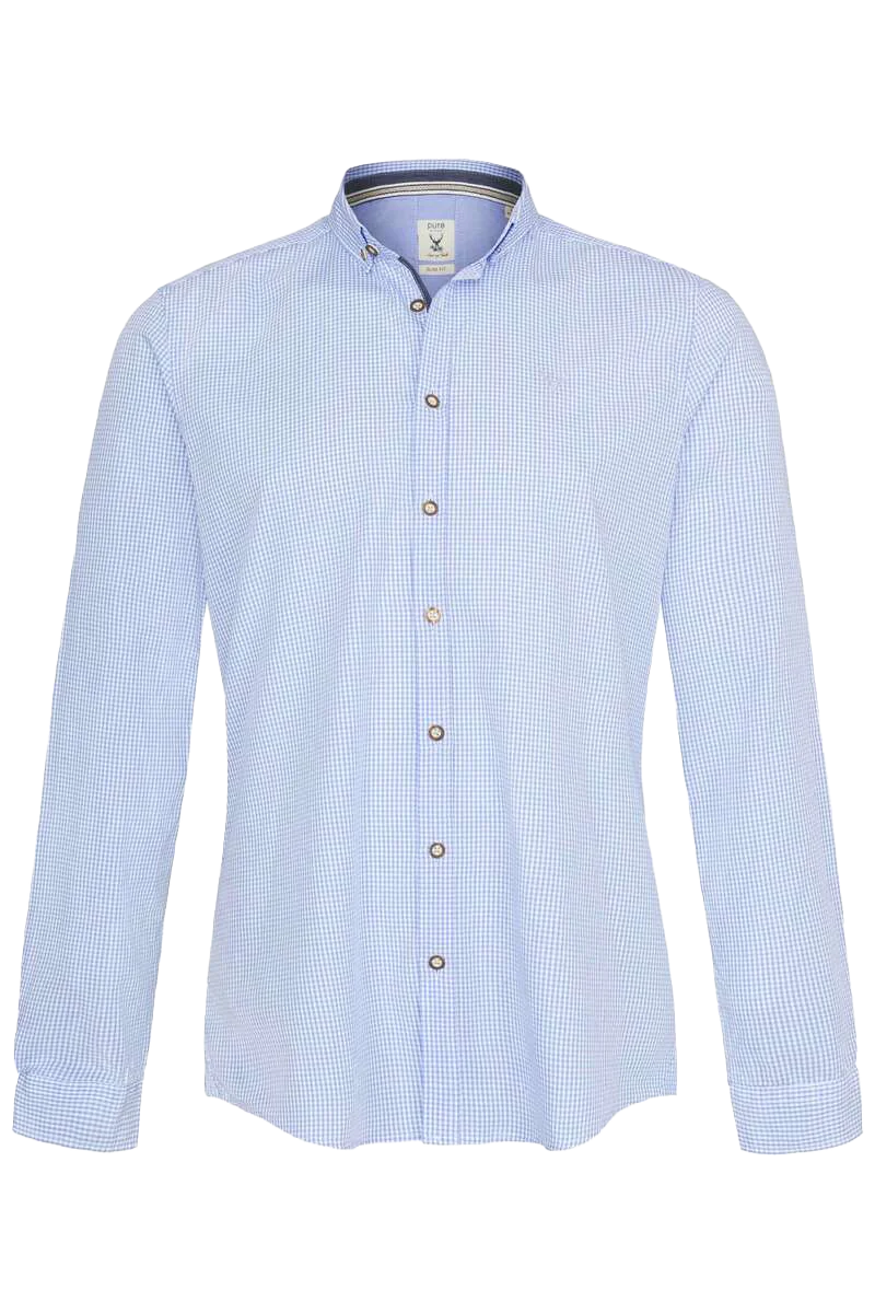 Trachtenhemd kariert Slim fit