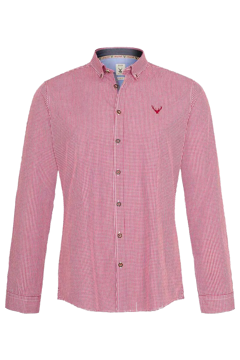 Trachtenhemd kariert Slim fit