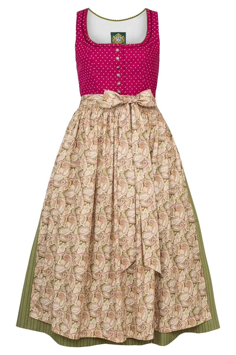 Langes Baumwolldirndl mit Paisleymuster
