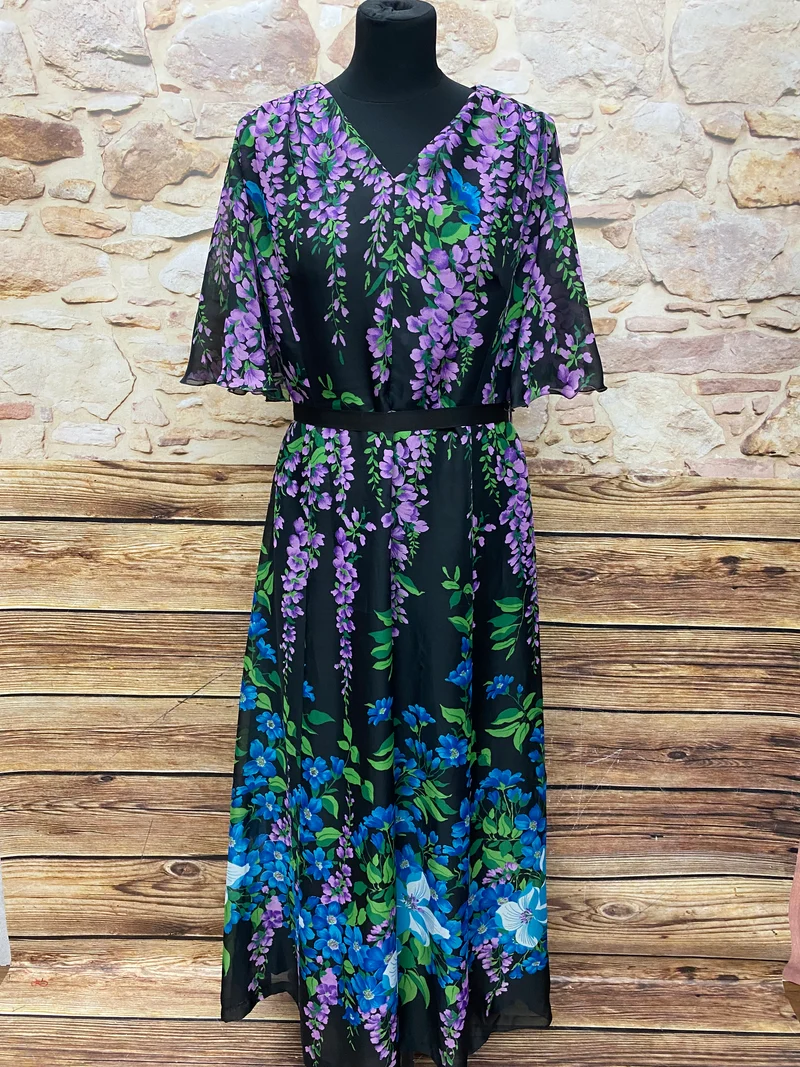 Vintage Maxikleid - 1970er Jahre Gr.46