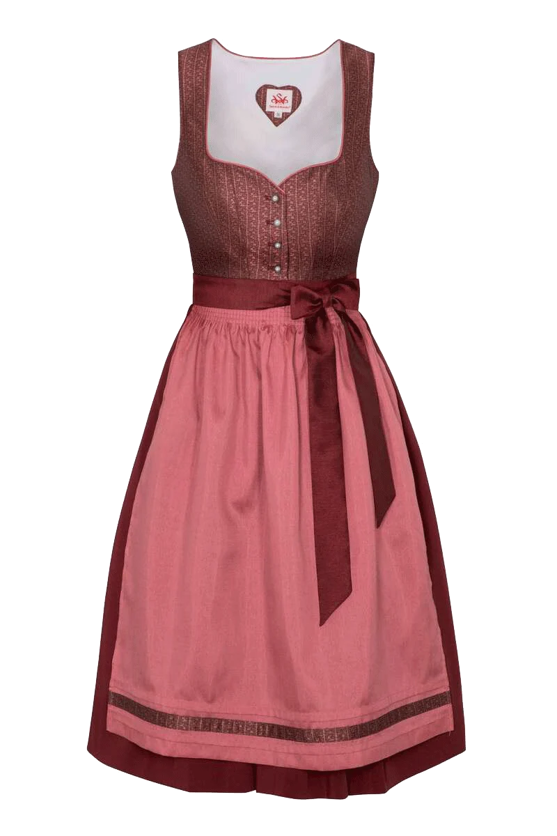 Midi-Dirndl mit Herzausschnitt