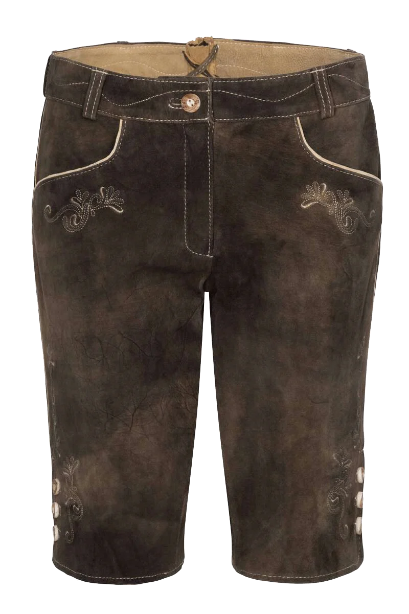 Damen Lederhose Bermuda