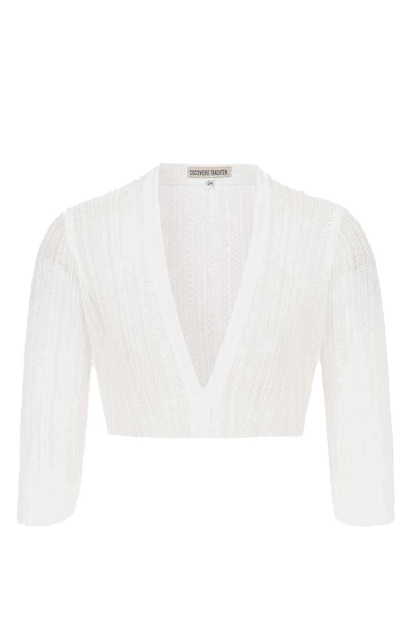 Dirndlbluse aus Spitze mit 3/4-Ärmeln