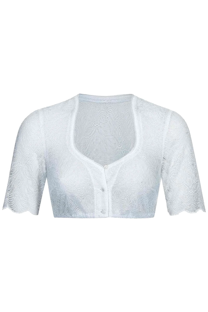 Dirndlbluse Herzausschnitt aus Spitze