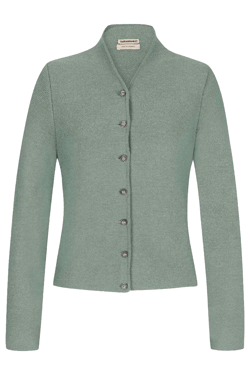 Damen Trachten Strickjacke mit Kelchkragen