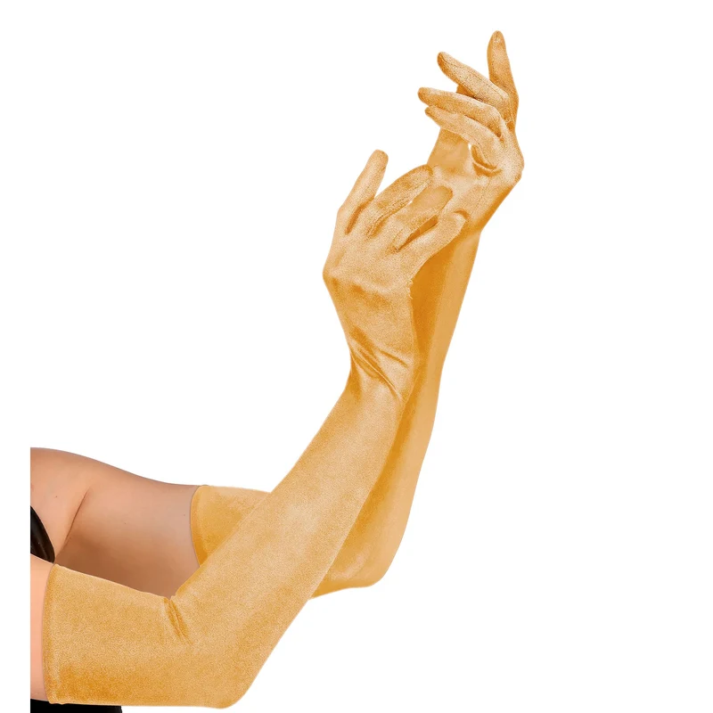 Damen Handschuhe in Gold 60cm
