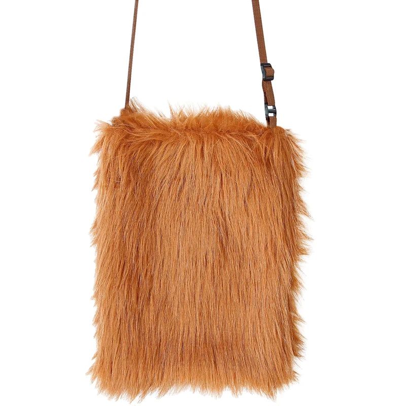 Braune Plüsch Tasche