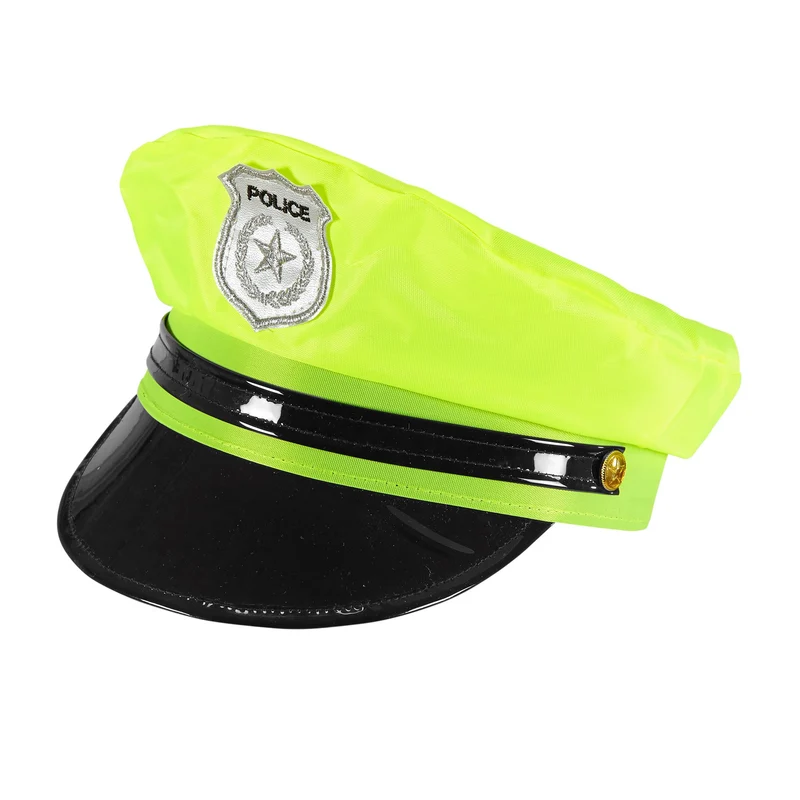 Neon-Gelbe Polizistinnen Kappe