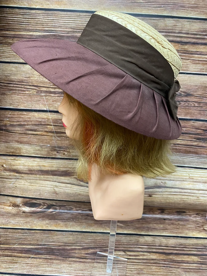 Vintage Damenhut Strohhut, Gr.57