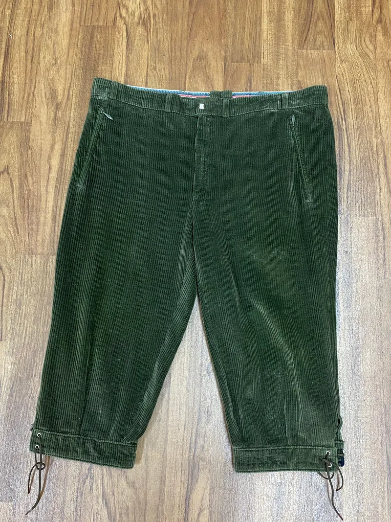 Vintage Trachtenhose, Kniebund Cordhose Bundweite grün 92 cm, Gr.50