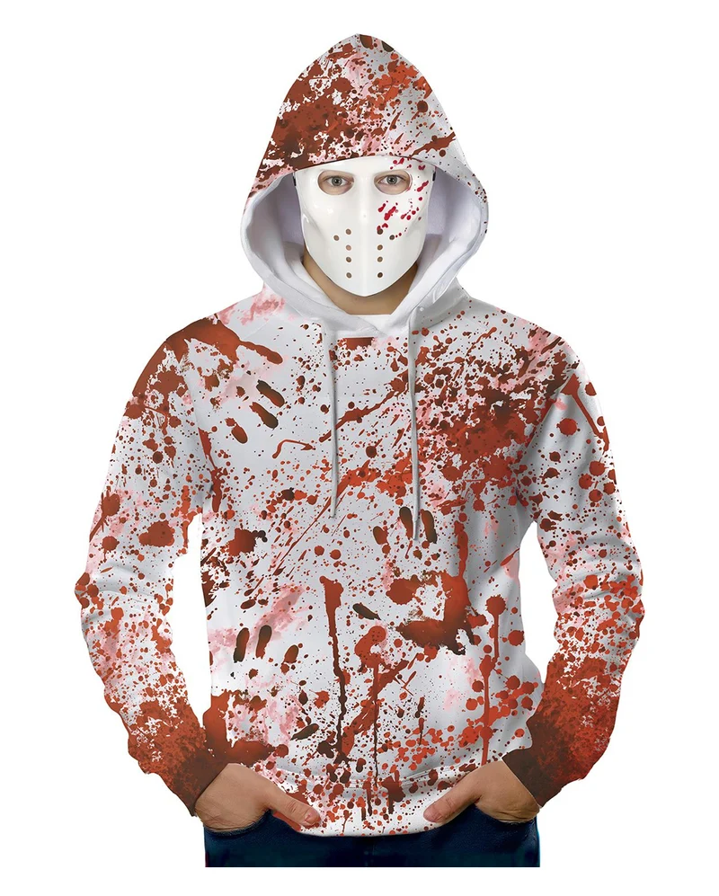 Blutbespritzter Hoodie mit Maske