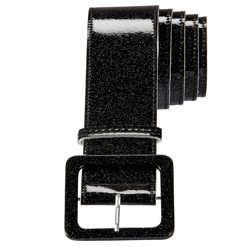 Glitzer Gürtel Schwarz 120cm