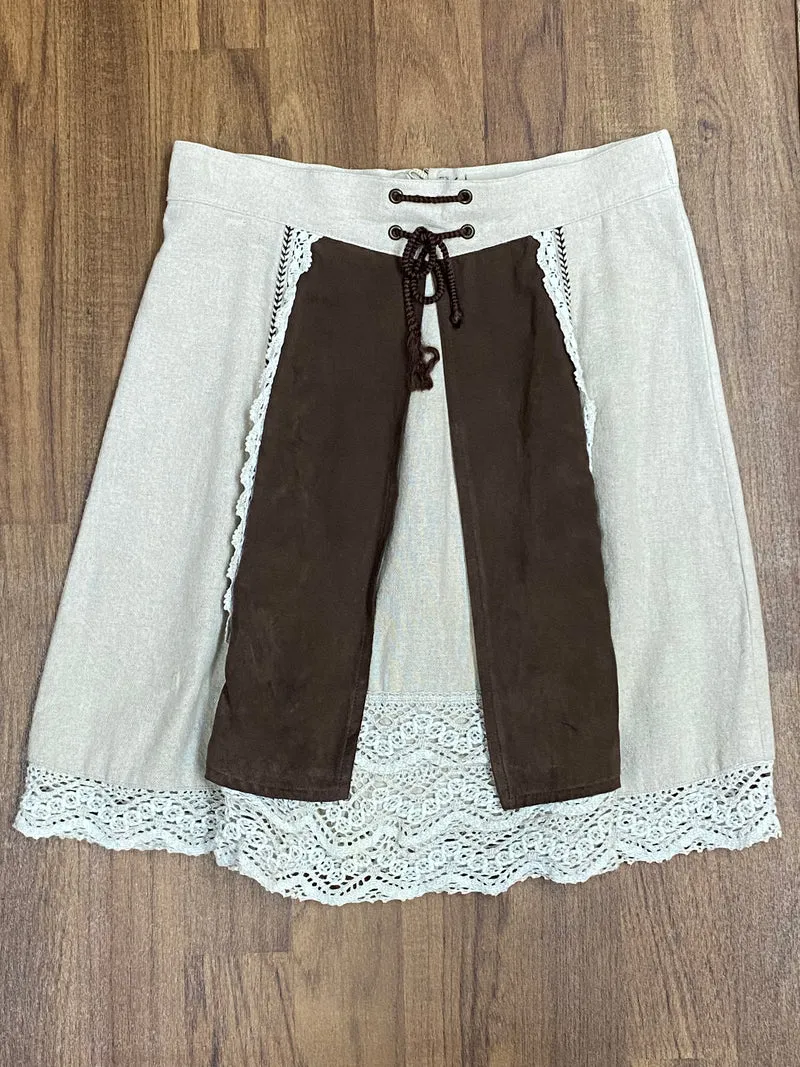 Damen Trachtenrock von Landhaus C&A – Beige/Braun, Größe 36