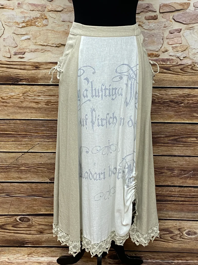 Damen Trachtenrock im Landhausstil – Naturfarben, Größe 38