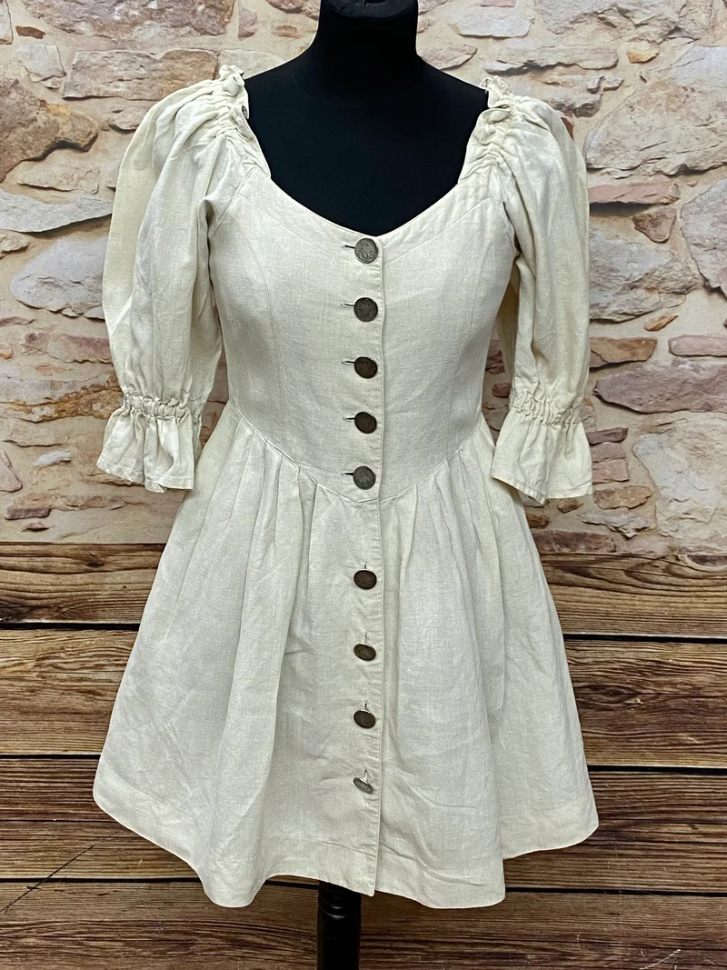 Vintage Trachtenkleid beige - Distler - Gr.36