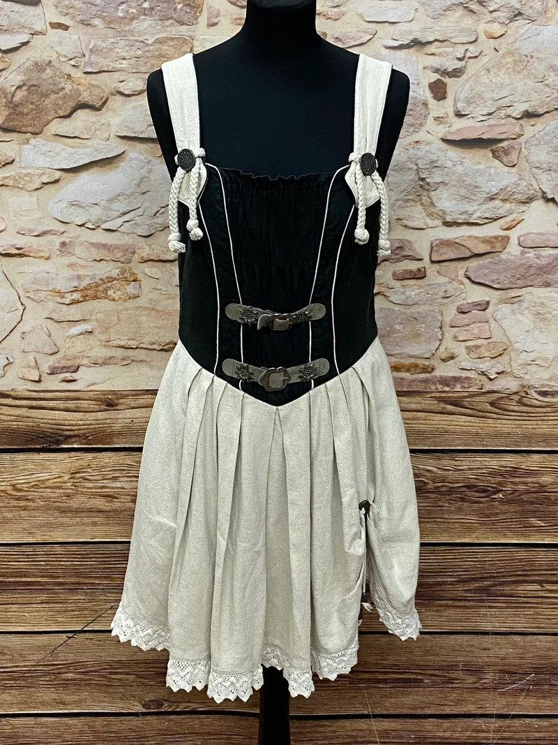 Vintage Trachtenkleid beige - Landhausstil, Gr.36