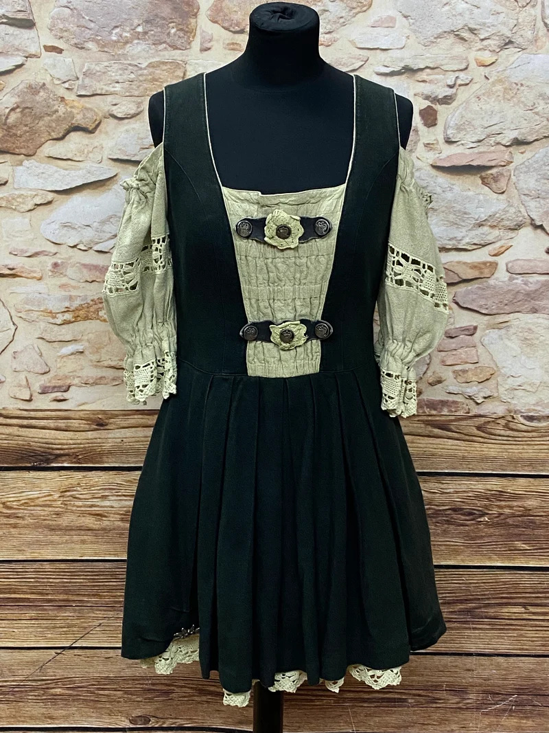 Kurzes Trachtenkleid Landhaus Kleid Gr.38
