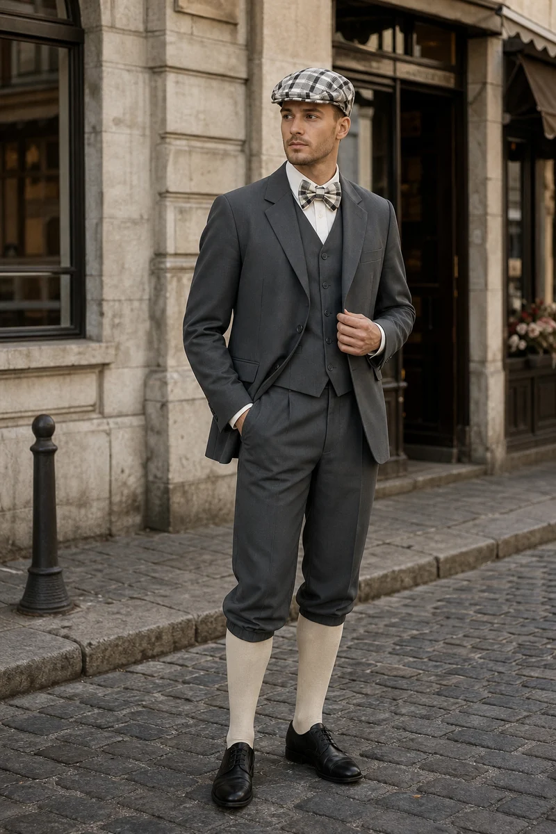 20er Jahre Knickerbocker Outfit Gr. 54 mit Jacke und Weste