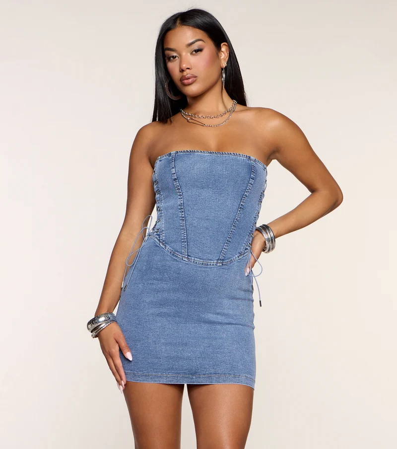 Bad Decisions Denim Mini Dress
