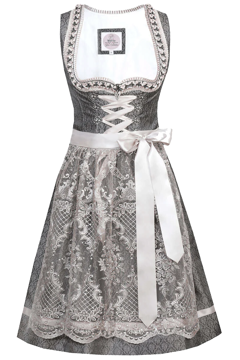 Dirndl Mini mit Schürze aus Spitze