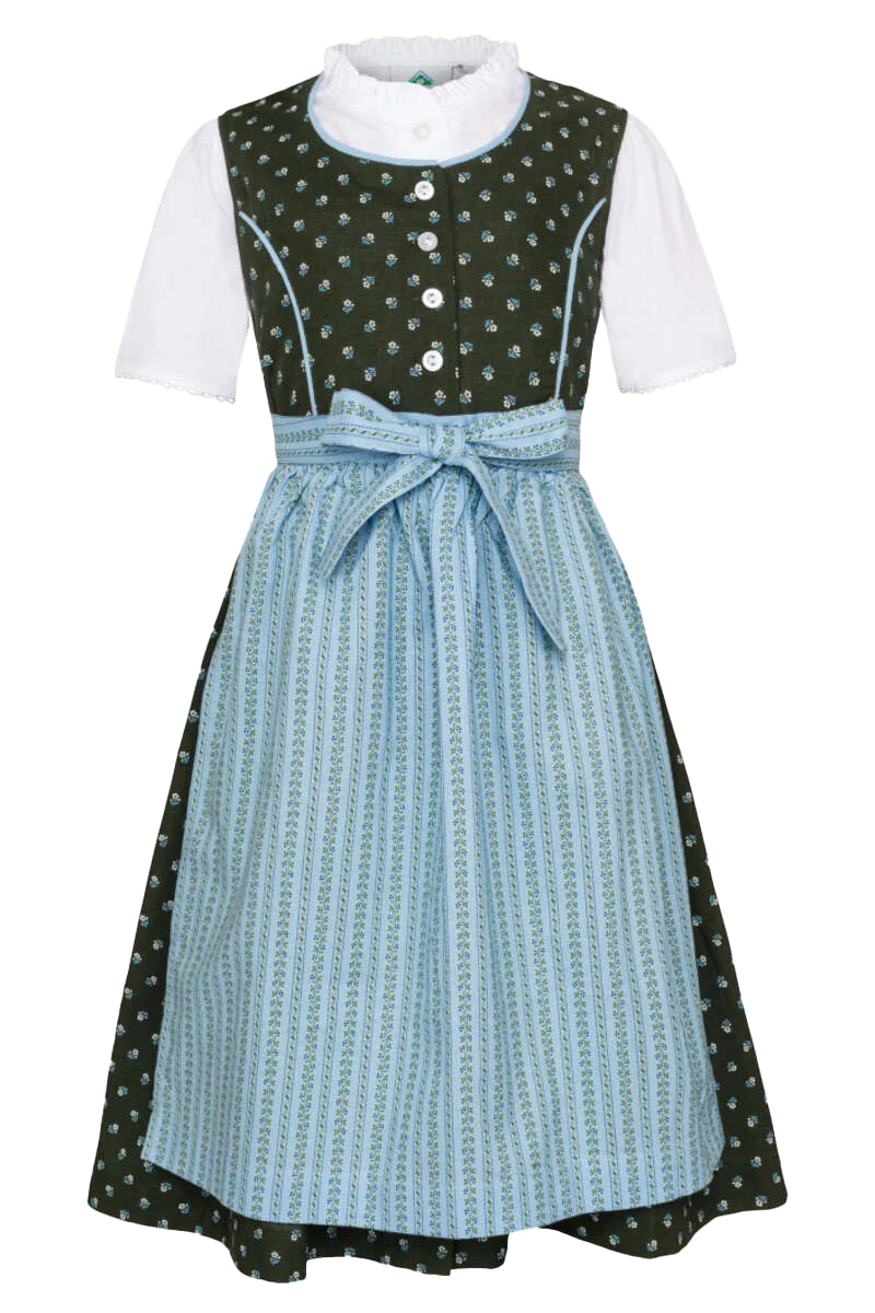 Kinder Baumwolldirndl mit Bluse