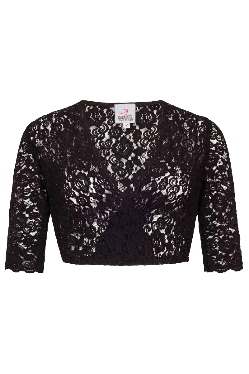 Dirndlbluse Spitze V-Ausschnitt