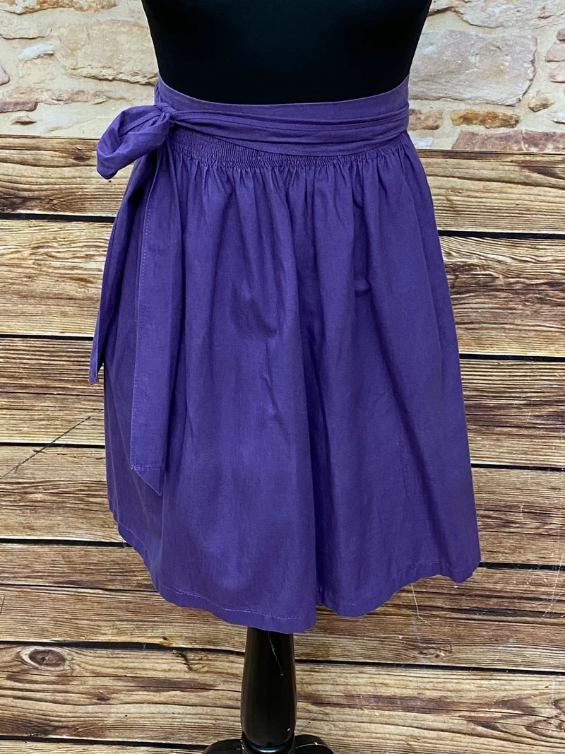 Vintage Dirndlschürze lila – kurz