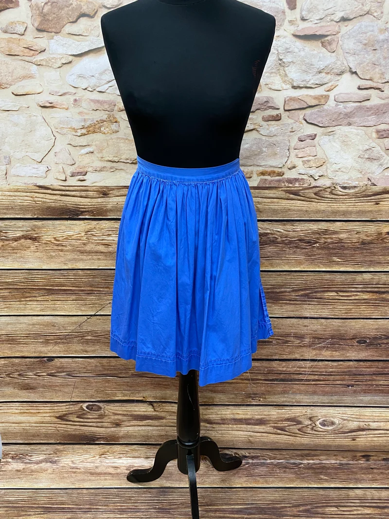 Vintage Dirndlschürze blau - kurz