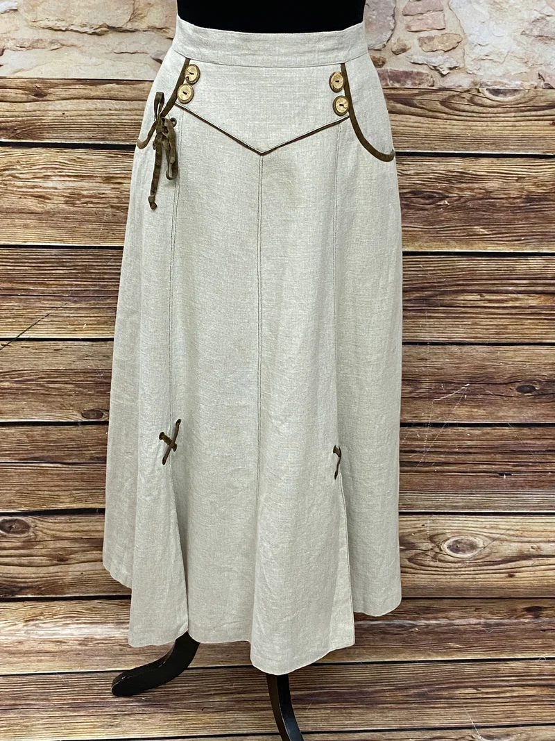 Damen Trachtenrock von Meico – Beige, Größe 40