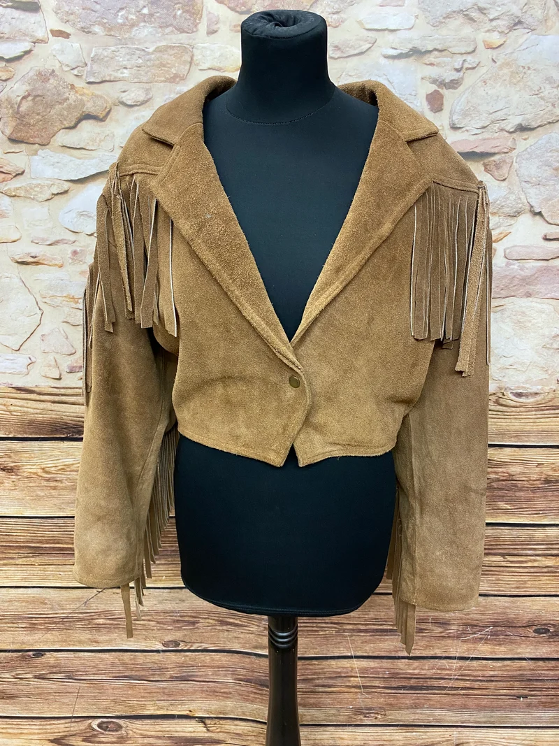 Lederjacke - Vintage - Damen - braun
